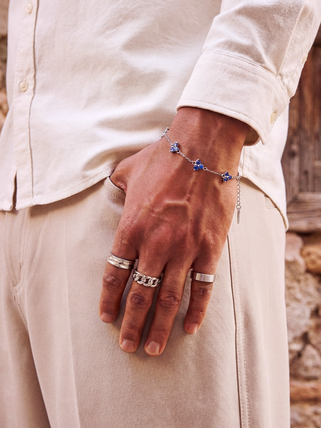 OCEAN CLOVER BRACELET | Silver