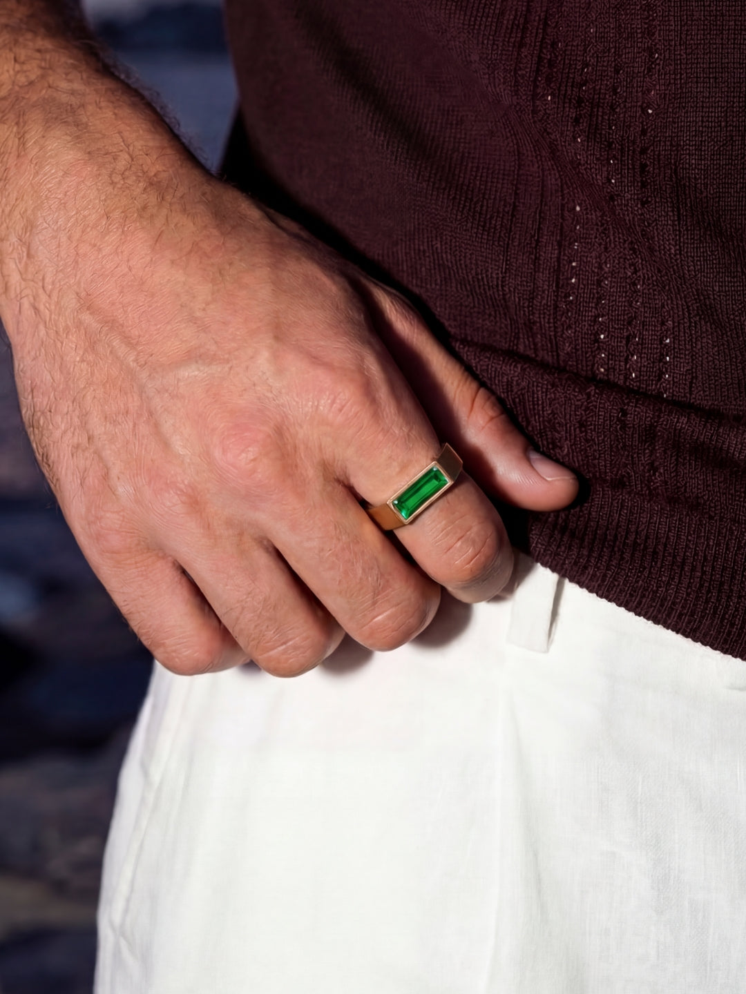 GREEN COMO RING | 18K Gold